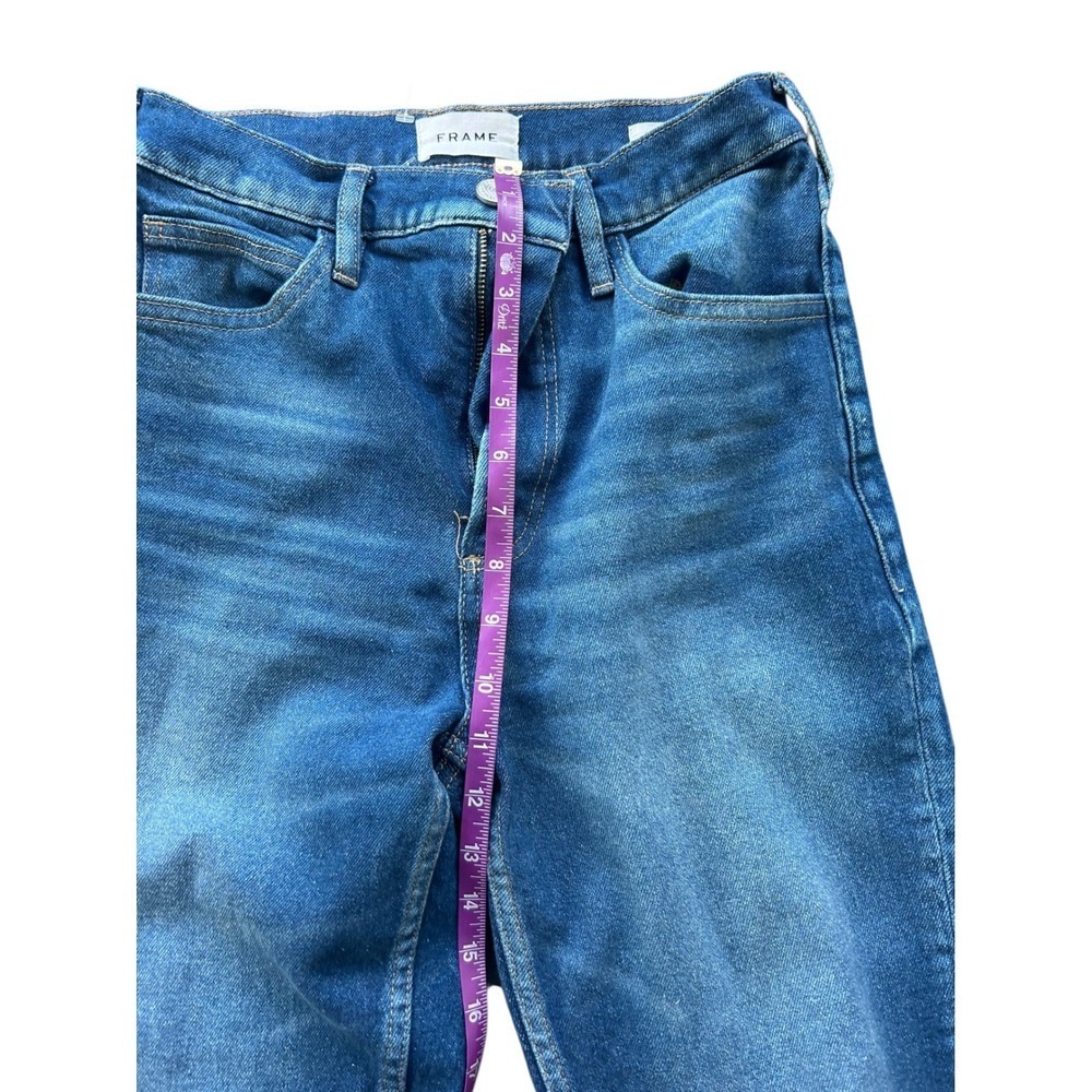 FRAME Denim High N Tight Tapered Leg Jeans Size 26 Blue Wash‎ High Rise - Picture 6 of 9